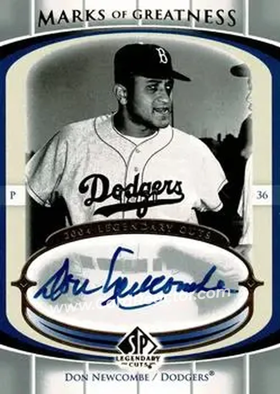 2004 SP Legendary Cuts - Marks of Greatness #MG-DN - Don Newcombe - Brooklyn Dodgers - Front