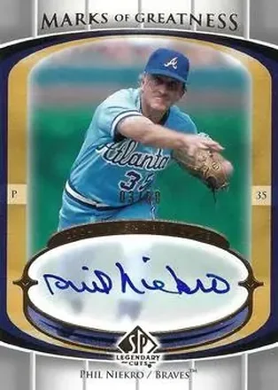 2004 SP Legendary Cuts - Marks of Greatness #MG-PN - Phil Niekro - Atlanta Braves