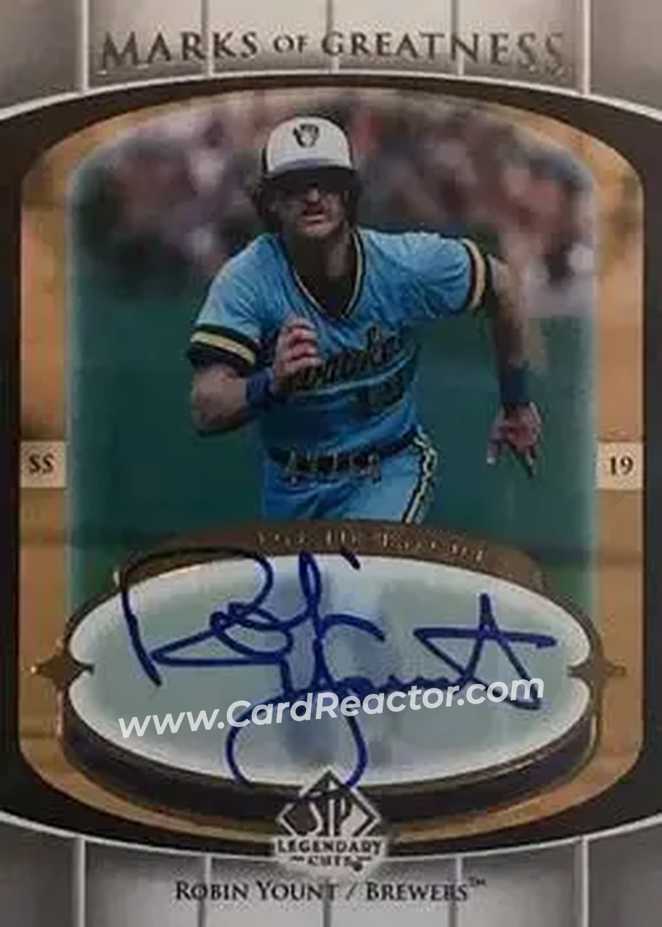 2004 SP Legendary Cuts - Marks of Greatness #MG-RY - Robin Yount - Milwaukee Brewers - Front