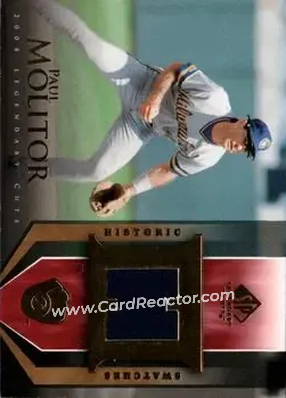 2004 SP Legendary Cuts - Historic Swatches #HS-PM - Paul Molitor - Milwaukee Brewers - Front