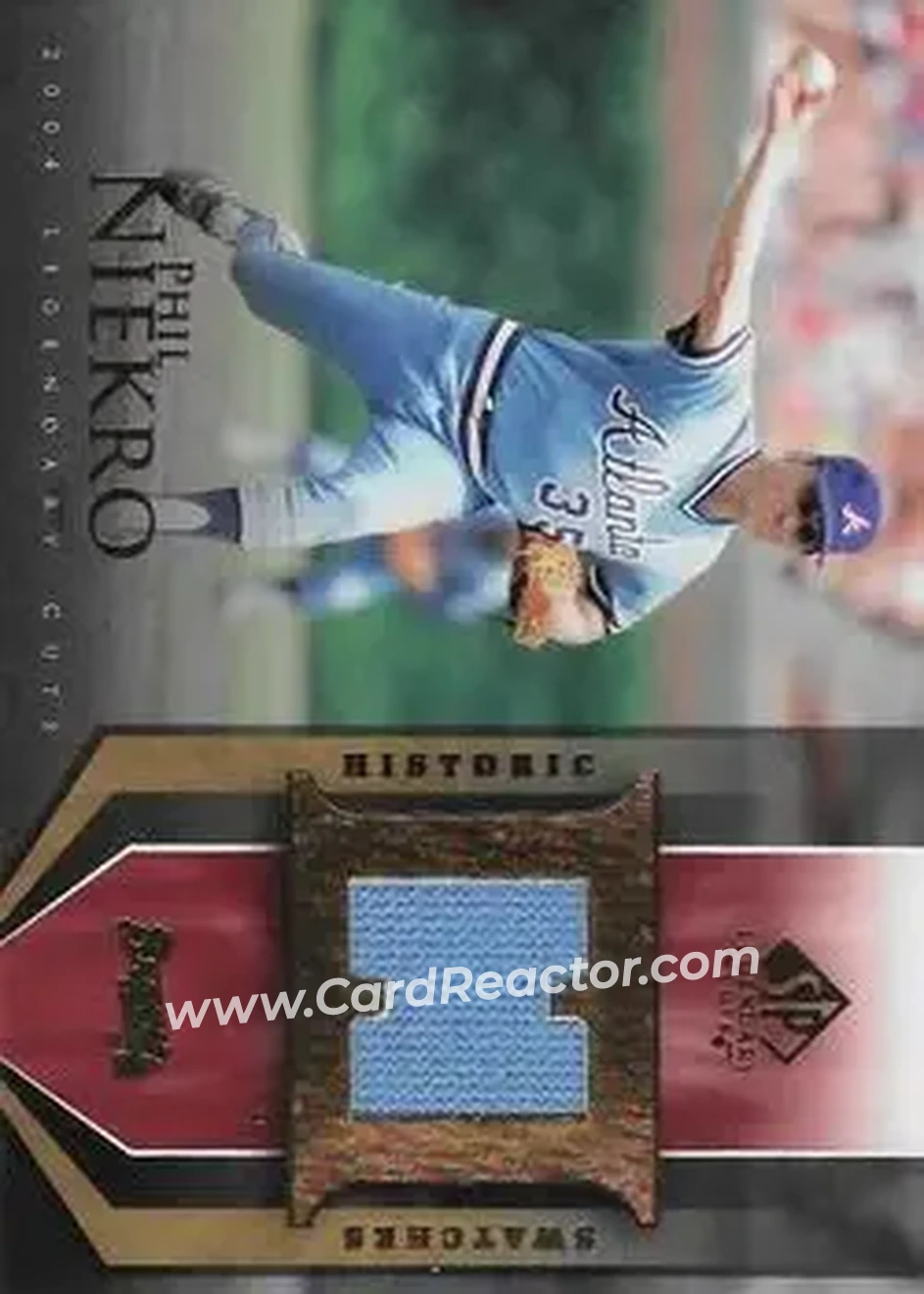 2004 SP Legendary Cuts - Historic Swatches #HS-PN - Phil Niekro - Atlanta Braves - Front