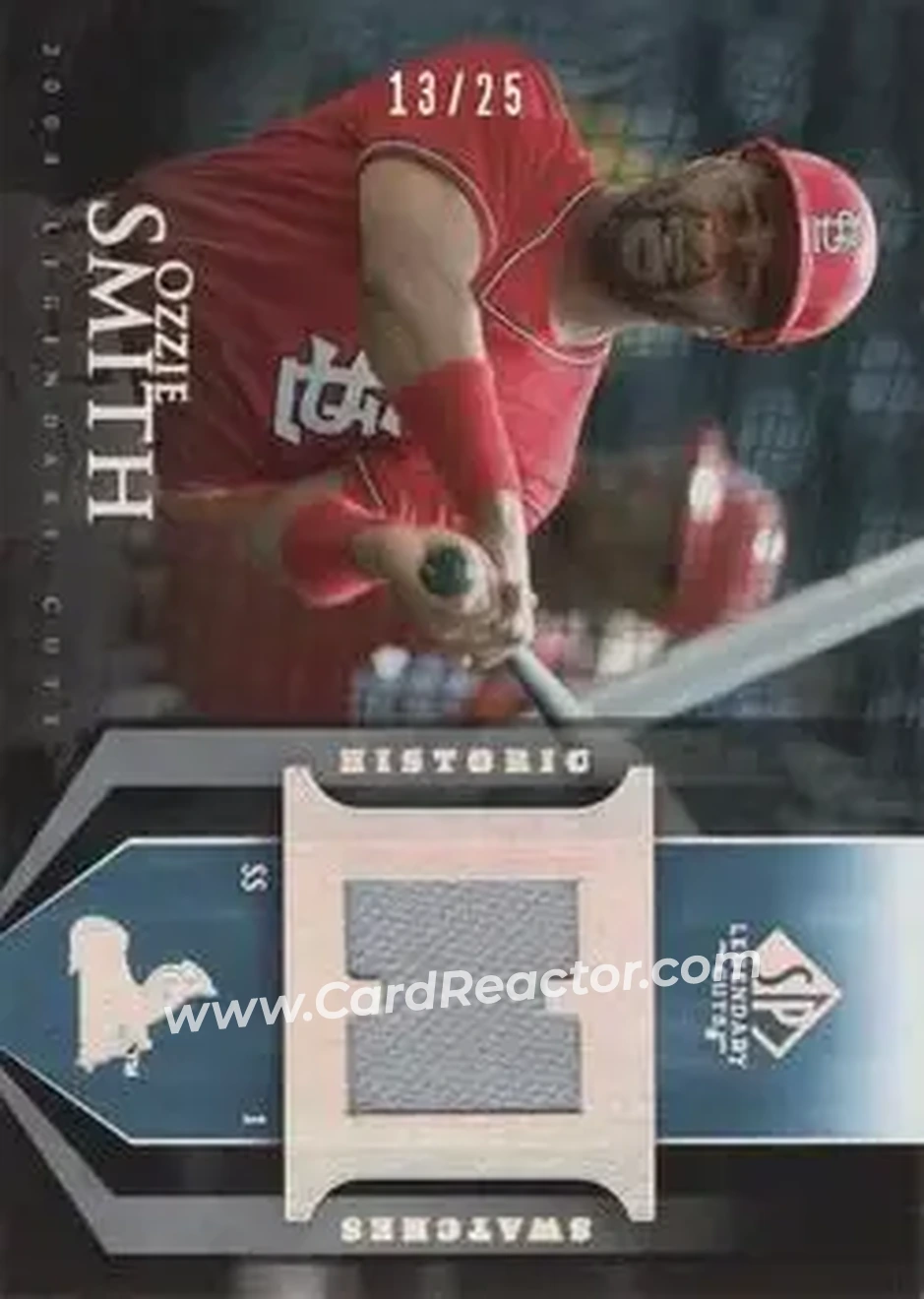 2004 SP Legendary Cuts - Historic Swatches 25 #HS-OS - Ozzie Smith - St. Louis Cardinals - Front