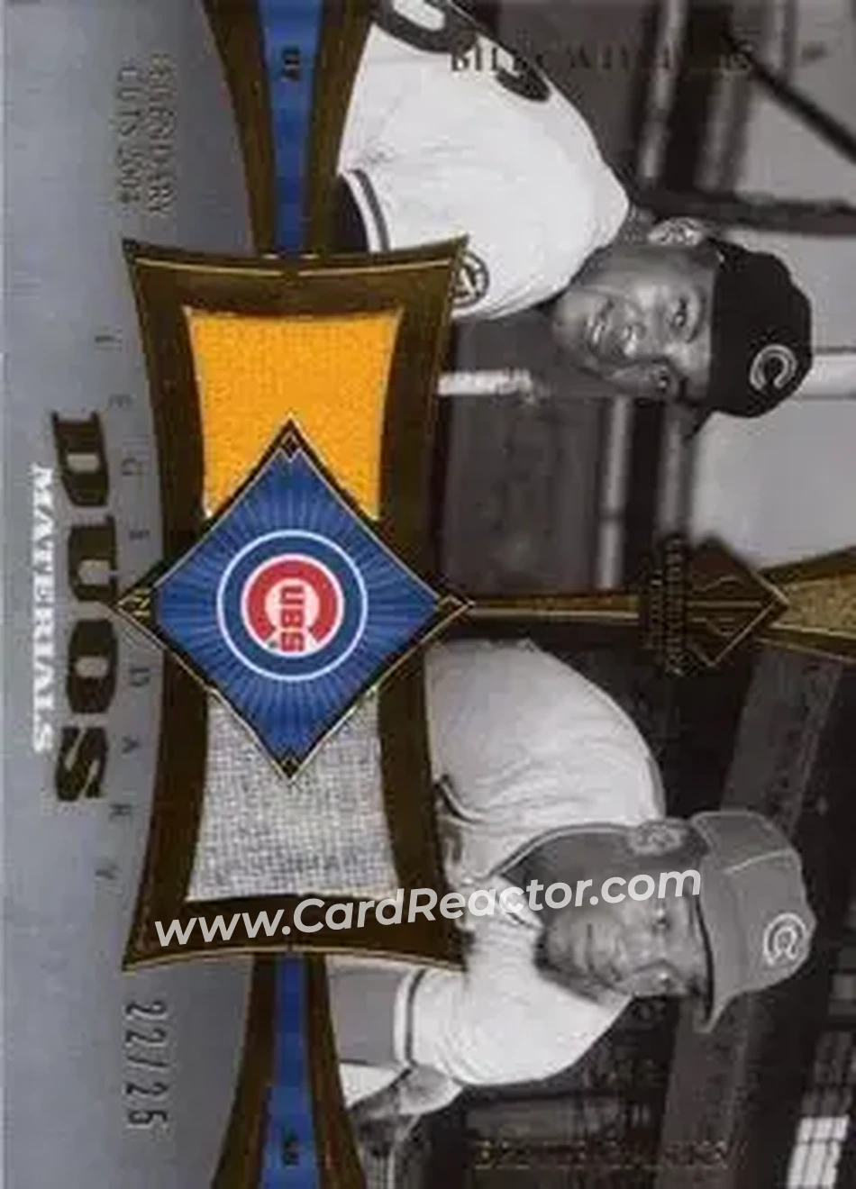 2004 SP Legendary Cuts - Legendary Duos Memorabilia #WB - Billy Williams - Ernie Banks - Chicago Cubs - Front