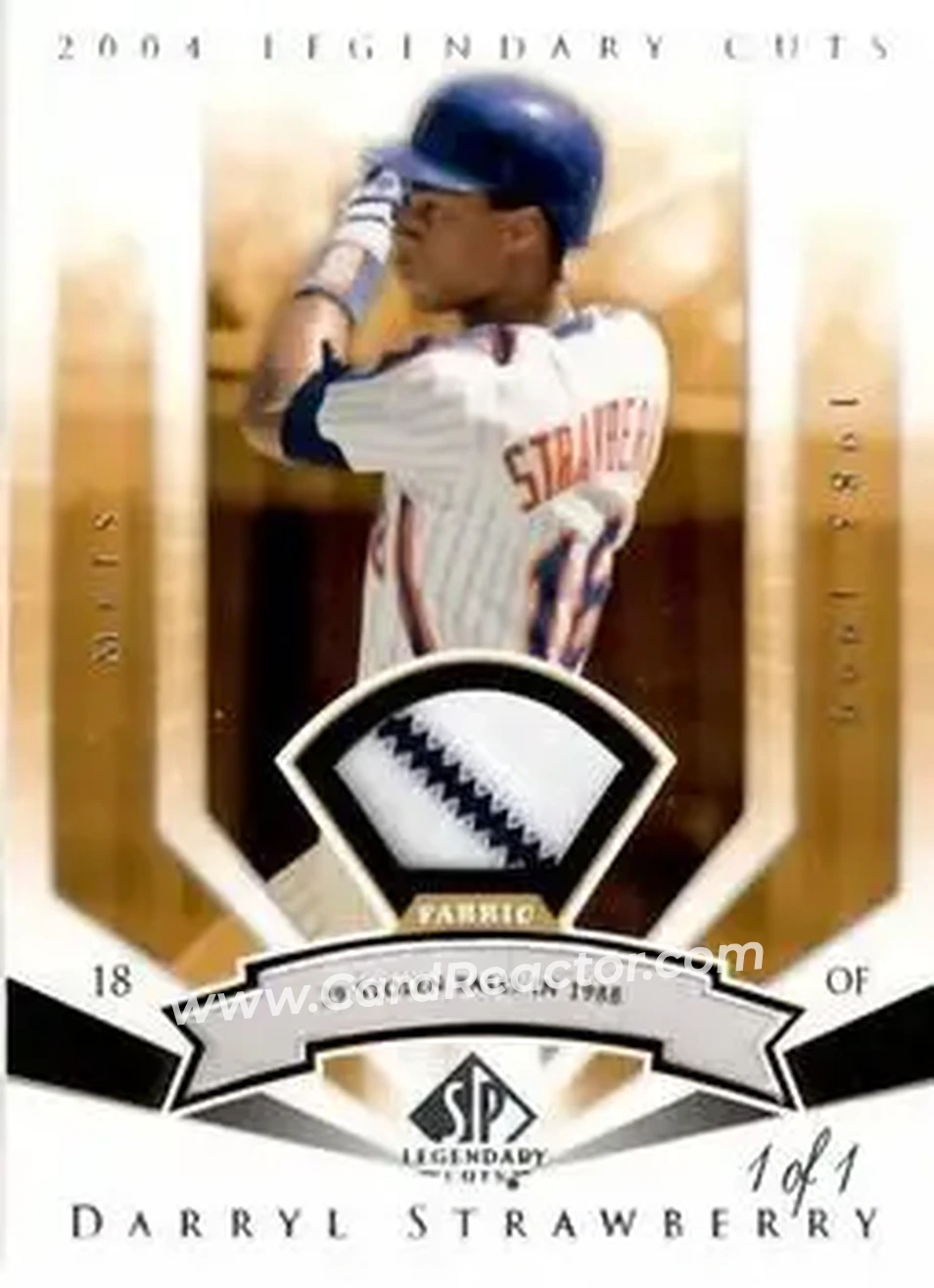 2004 SP Legendary Cuts - Significant Fact Memorabilia #20 - Darryl Strawberry - New York Mets - Front
