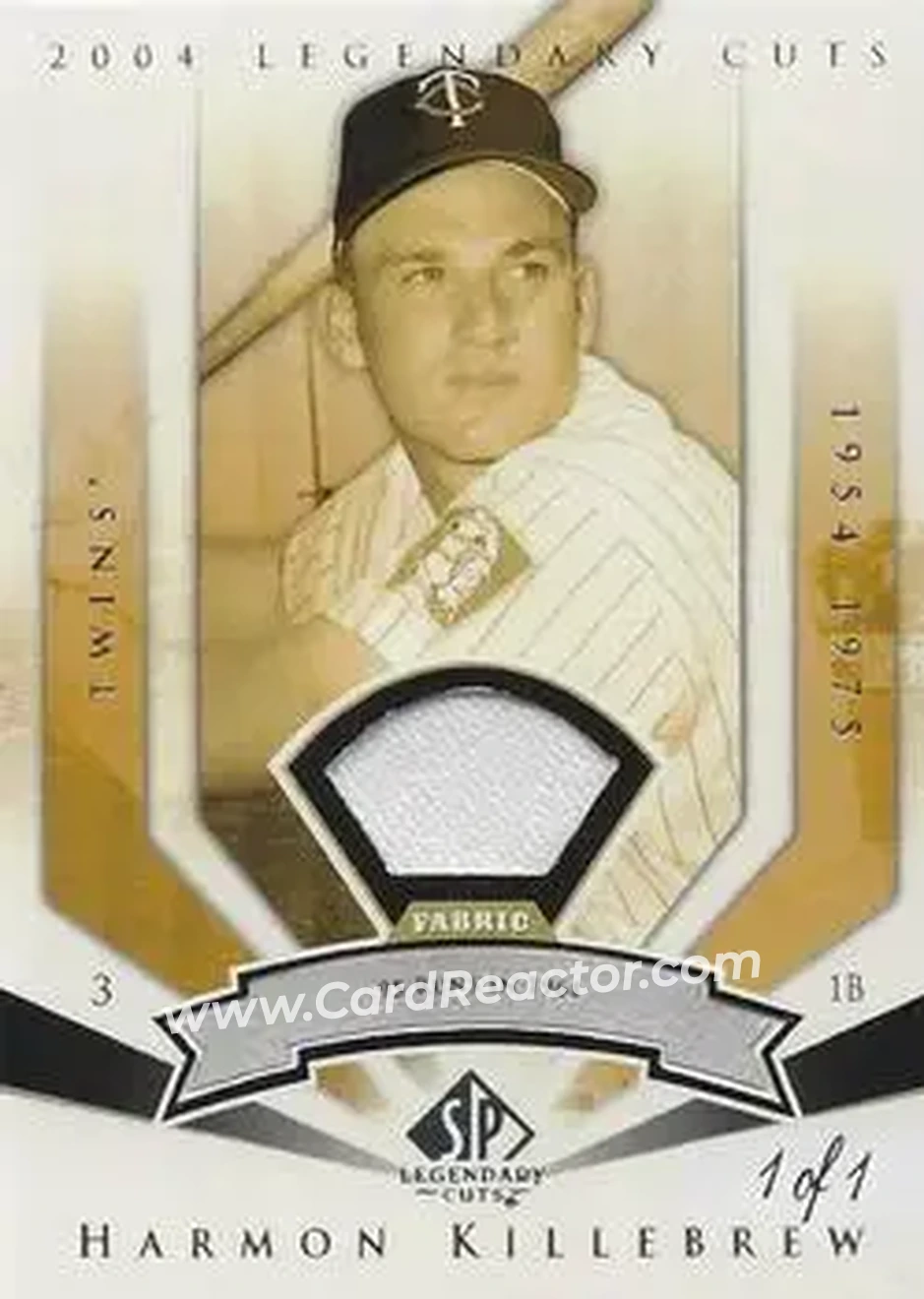 2004 SP Legendary Cuts - Significant Fact Memorabilia #49 - Harmon Killebrew - Minnesota Twins - Front