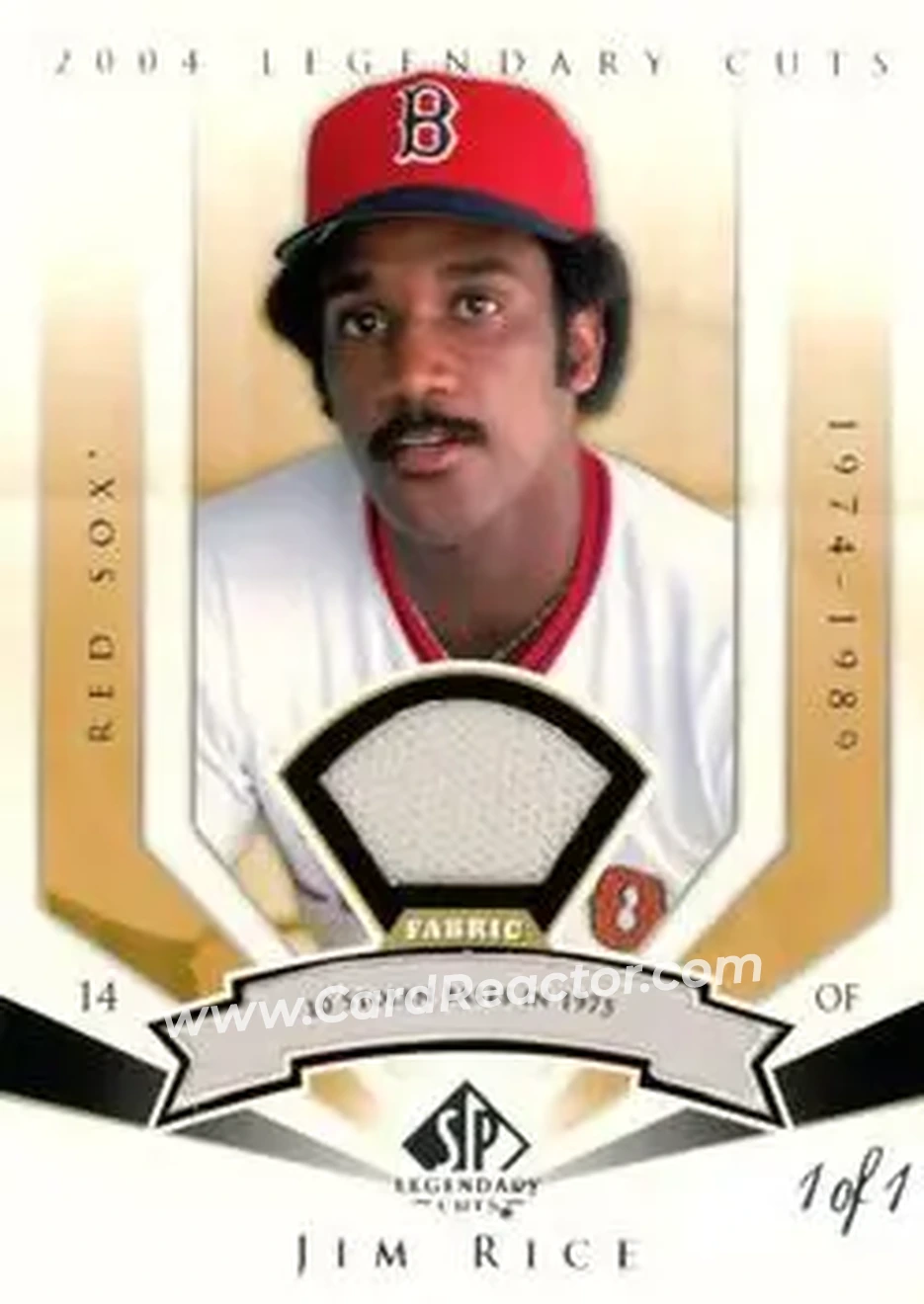 2004 SP Legendary Cuts - Significant Fact Memorabilia #69 - Jim Rice - Boston Red Sox - Front