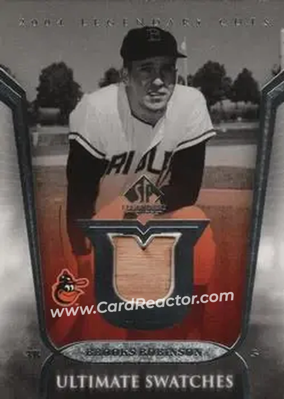 2004 SP Legendary Cuts - Ultimate Swatches #US-BR - Brooks Robinson - Baltimore Orioles - Front 2004 SP Legendary Cuts - Ultimate Swatches #US-BR - Brooks Robinson - Baltimore Orioles - Front