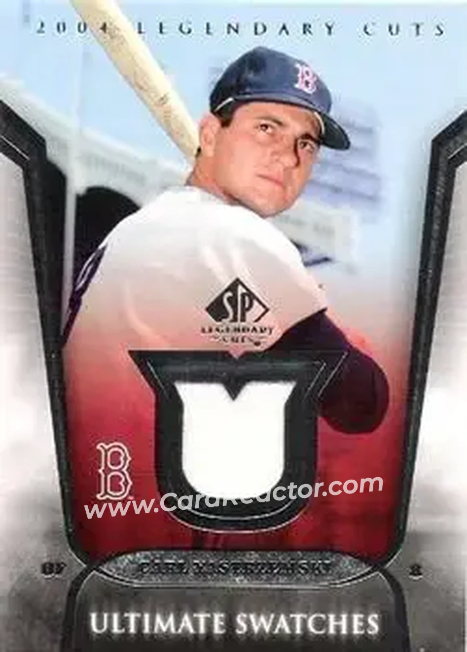 2004 SP Legendary Cuts - Ultimate Swatches #US-CY - Carl Yastrzemski - Boston Red Sox - Front