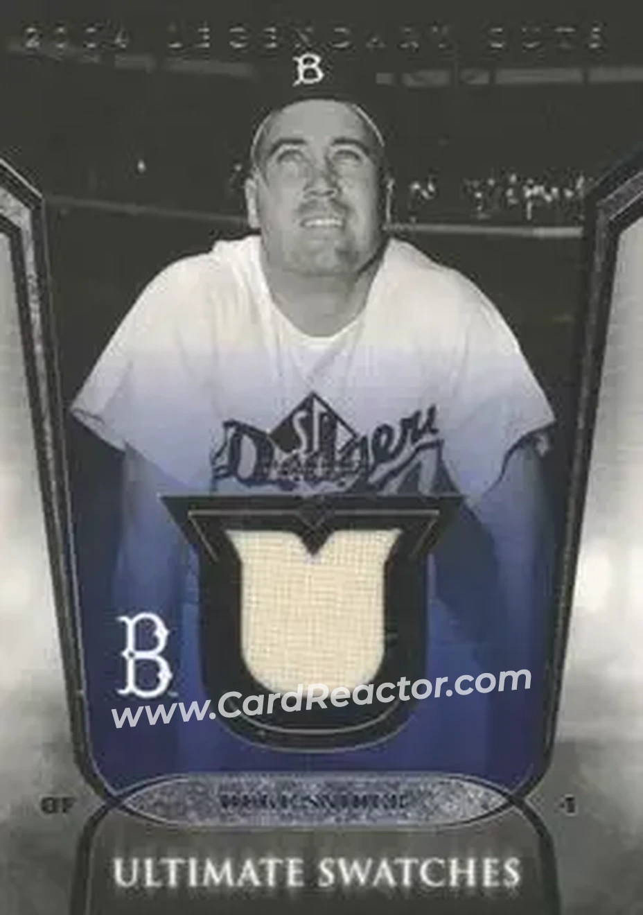 2004 SP Legendary Cuts - Ultimate Swatches #US-DS - Edwin "Duke" Snider - Brooklyn Dodgers - Front 2004 SP Legendary Cuts - Ultimate Swatches #US-DS - Edwin "Duke" Snider - Brooklyn Dodgers - Front