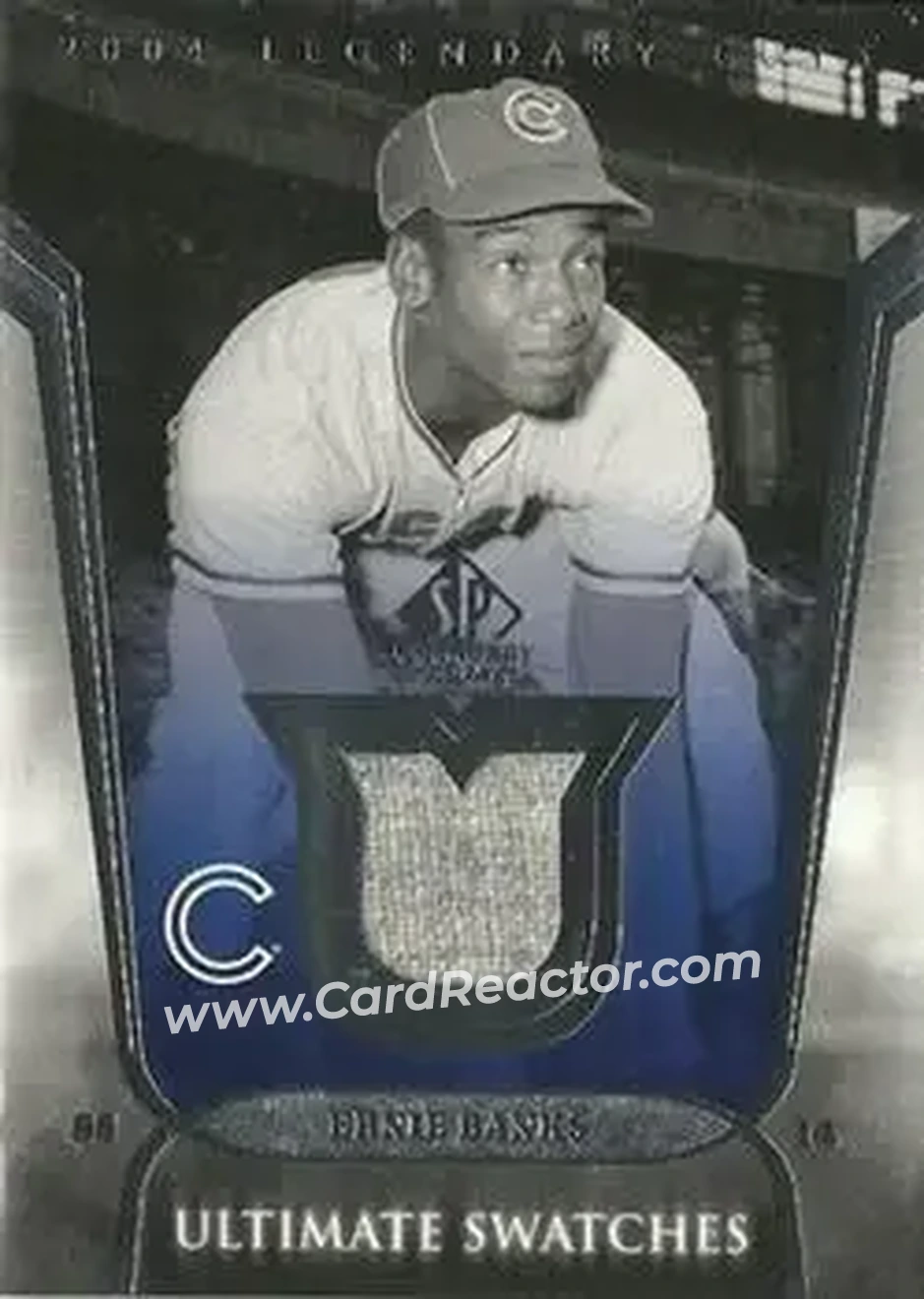 2004 SP Legendary Cuts - Ultimate Swatches #US-EB - Ernie Banks - Chicago Cubs - Front