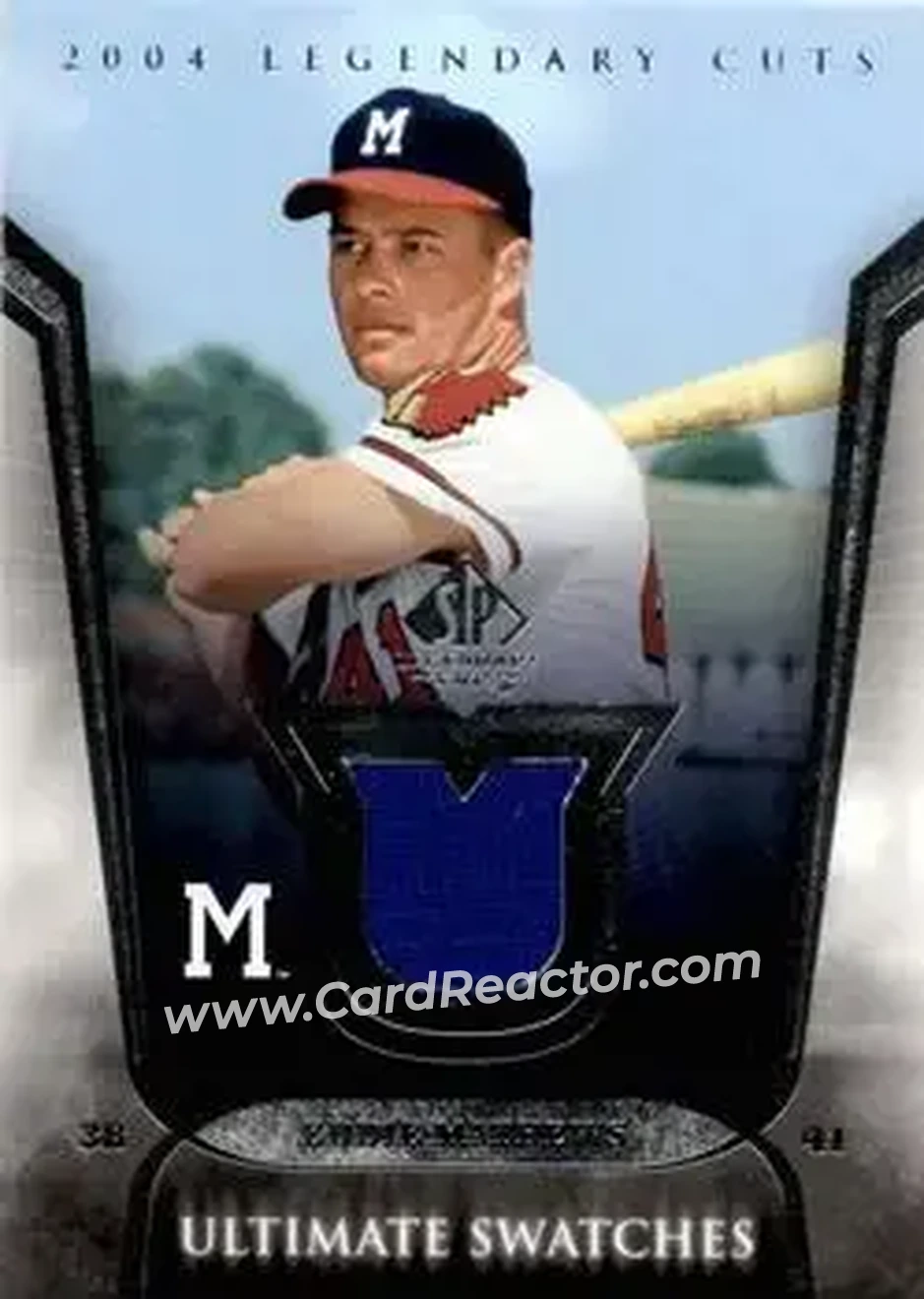 2004 SP Legendary Cuts - Ultimate Swatches #US-EM - Ed Mathews - Milwaukee Braves - Front
