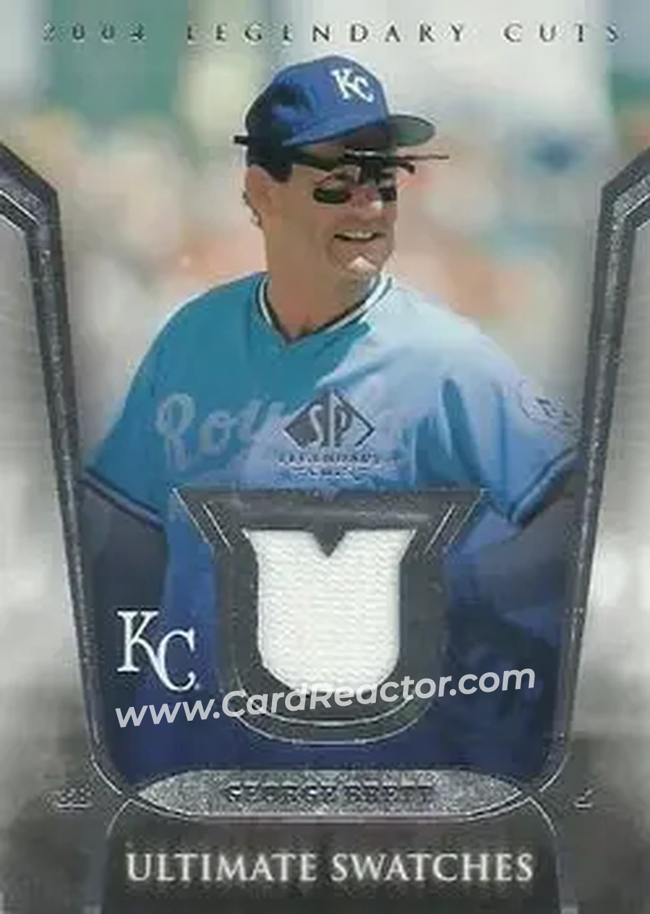 2004 SP Legendary Cuts - Ultimate Swatches #US-GB - George Brett - Kansas City Royals - Front