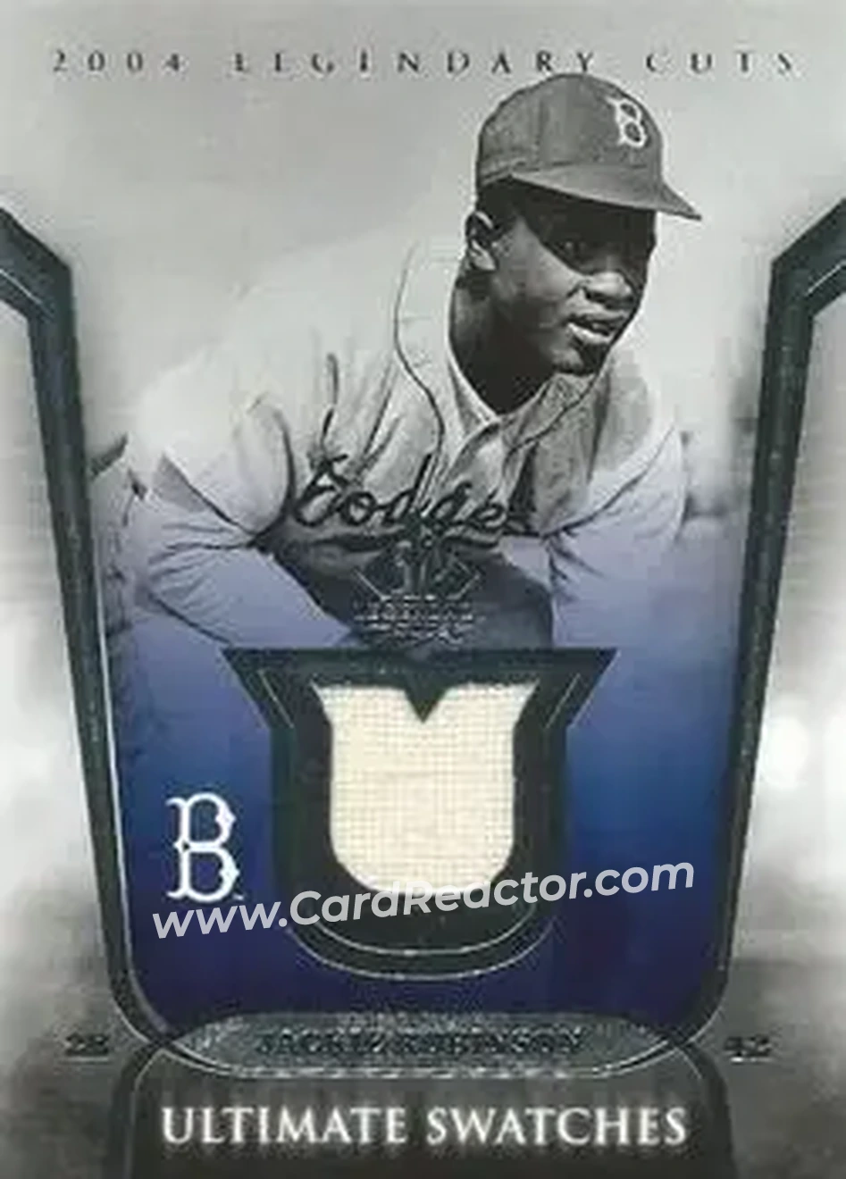 2004 SP Legendary Cuts - Ultimate Swatches #US-JR - Jackie Robinson - Brooklyn Dodgers - Front