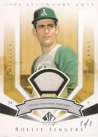 2004 SP Legendary Cuts - Significant Fact Memorabilia #103 - Rollie Fingers - Oakland Athletics