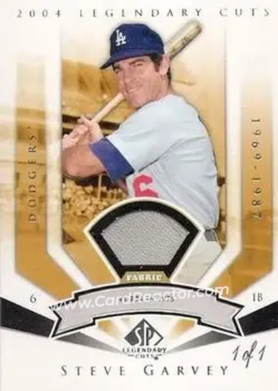 2004 SP Legendary Cuts - Significant Fact Memorabilia #111 - Steve Garvey - Los Angeles Dodgers - Front