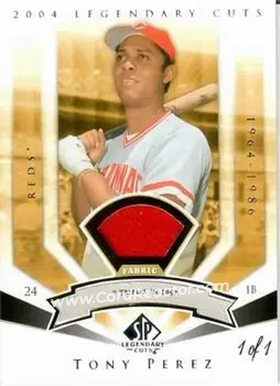 2004 SP Legendary Cuts - Significant Fact Memorabilia #118 - Tony Pérez - Cincinnati Reds - Front