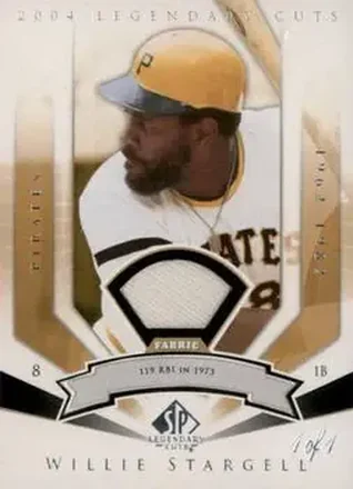 2004 SP Legendary Cuts - Significant Fact Memorabilia #125 - Willie Stargell - Pittsburgh Pirates