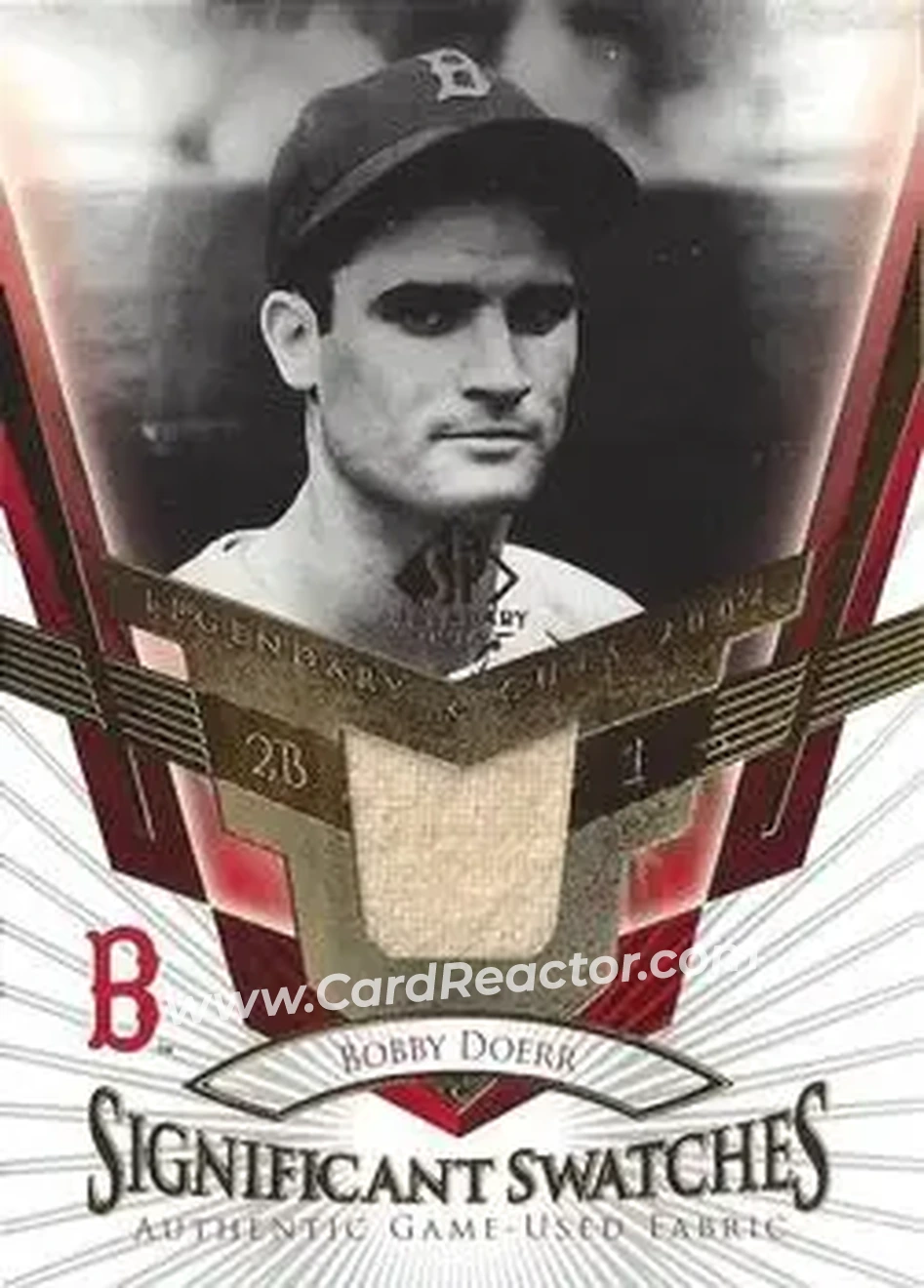 2004 SP Legendary Cuts - Significant Swatches #SS-BD - Bobby Doerr - Boston Red Sox - Front