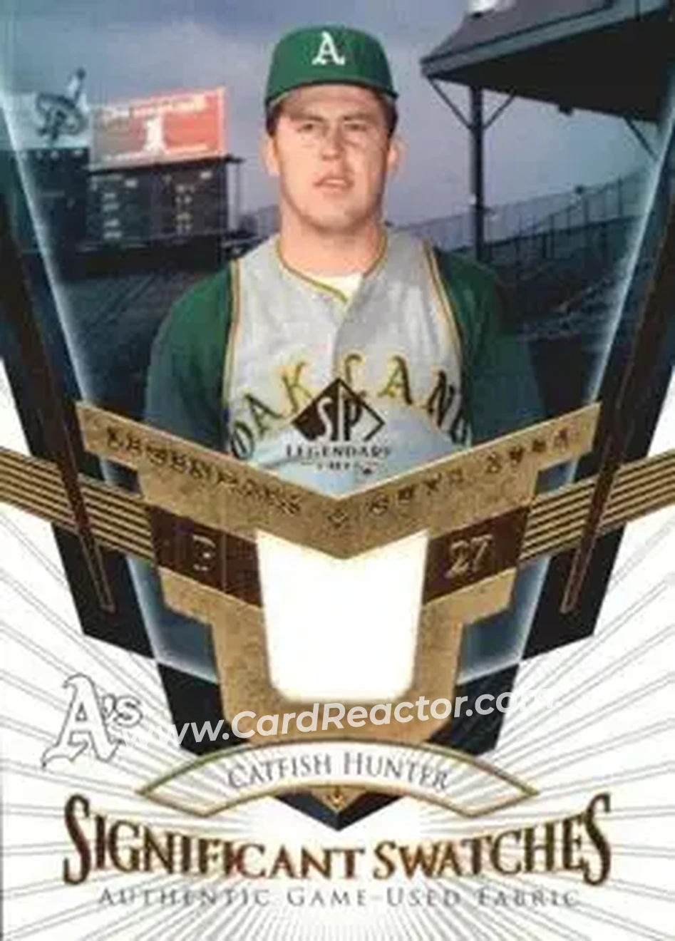 2004 SP Legendary Cuts - Significant Swatches #SS-CH - Jim Hunter - Oakland Athletics - Front 2004 SP Legendary Cuts - Significant Swatches #SS-CH - Jim Hunter - Oakland Athletics - Front