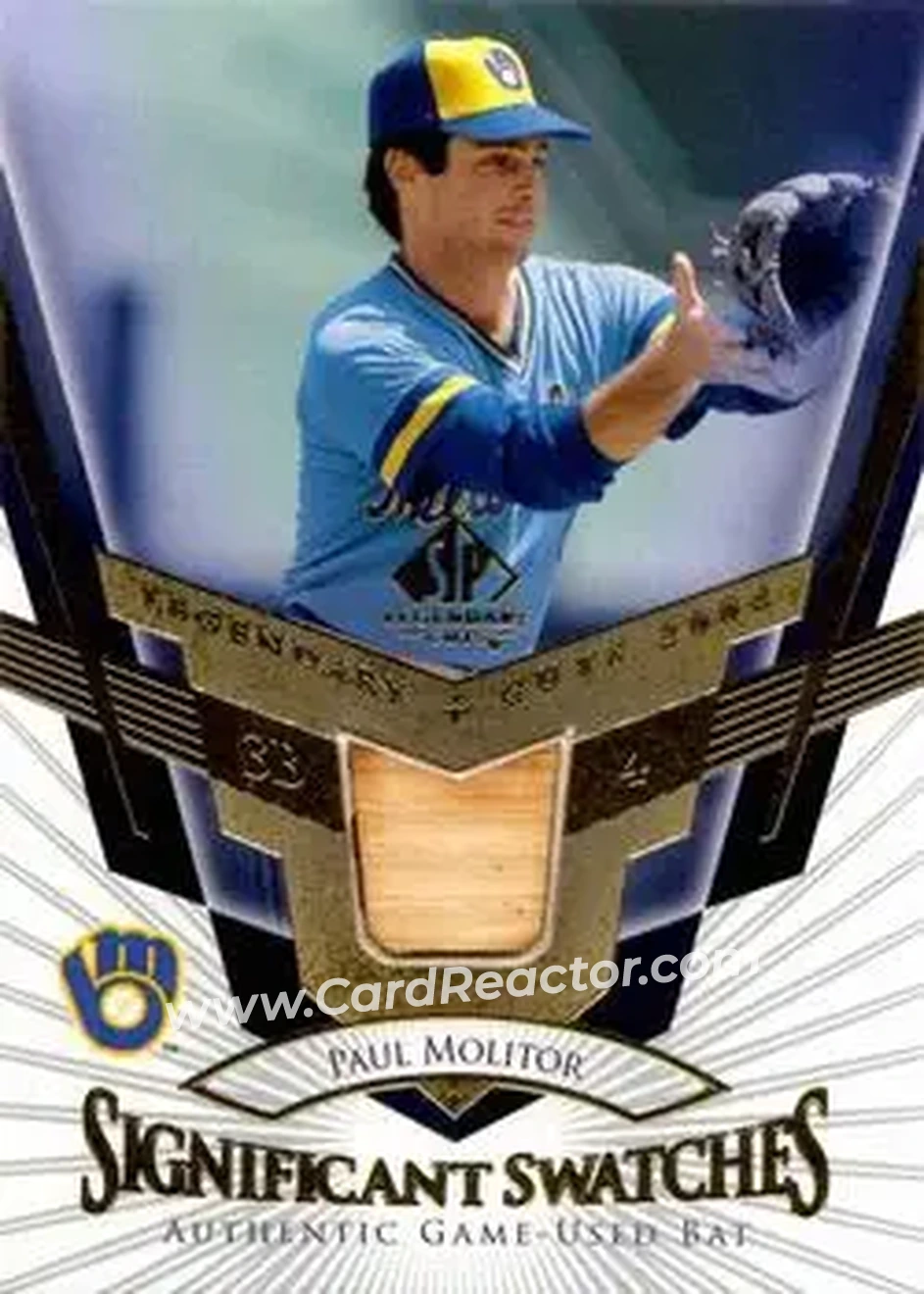 2004 SP Legendary Cuts - Significant Swatches #SS-PM - Paul Molitor - Milwaukee Brewers - Front