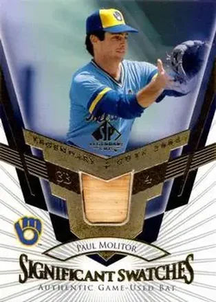 2004 SP Legendary Cuts - Significant Swatches #SS-PM - Paul Molitor - Milwaukee Brewers