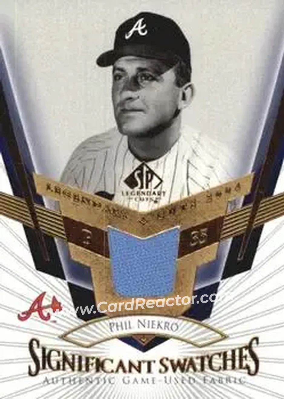 2004 SP Legendary Cuts - Significant Swatches #SS-PN - Phil Niekro - Atlanta Braves - Front