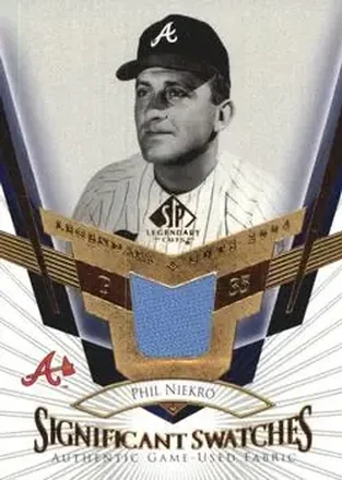 2004 SP Legendary Cuts - Significant Swatches #SS-PN - Phil Niekro - Atlanta Braves