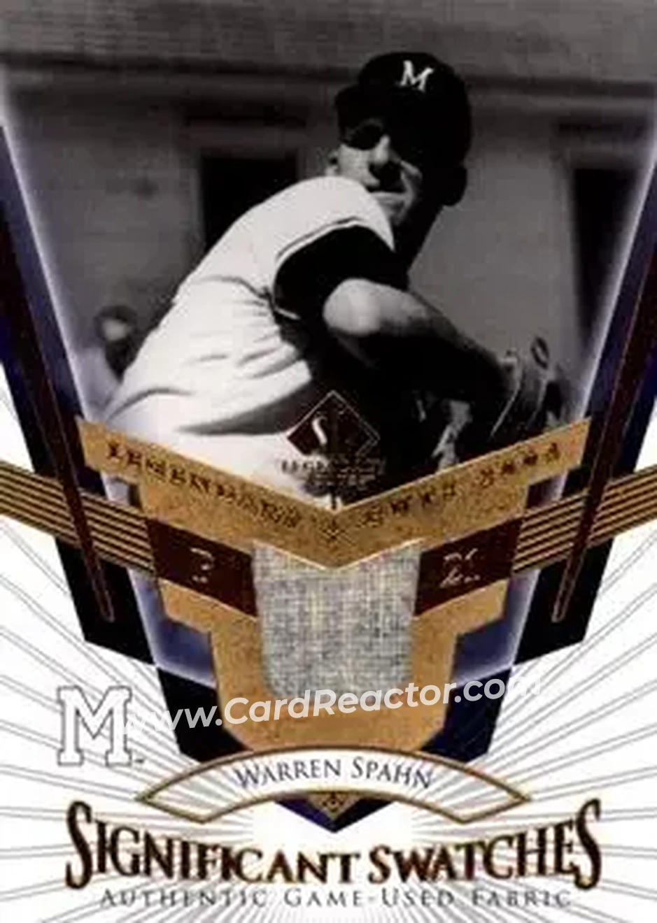 2004 SP Legendary Cuts - Significant Swatches #SS-WS - Warren Spahn - Milwaukee Braves - Front