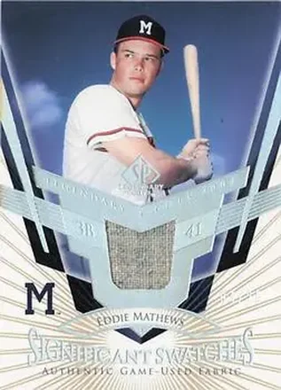 2004 SP Legendary Cuts - Significant Swatches 25 #SS-ED - Ed Mathews - Milwaukee Braves