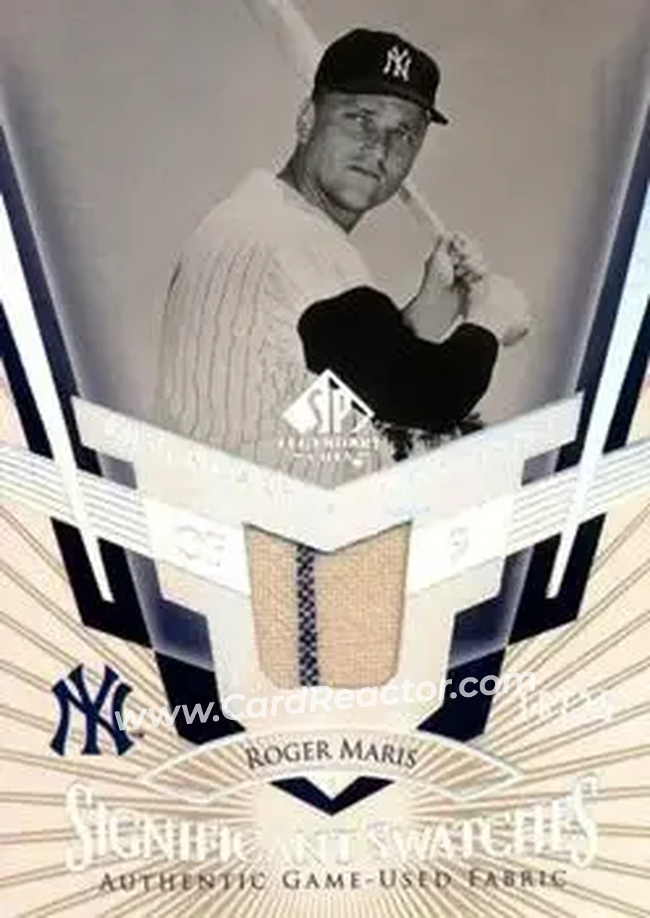 2004 SP Legendary Cuts - Significant Swatches 25 #SS-RM - Roger Maris - New York Yankees - Front