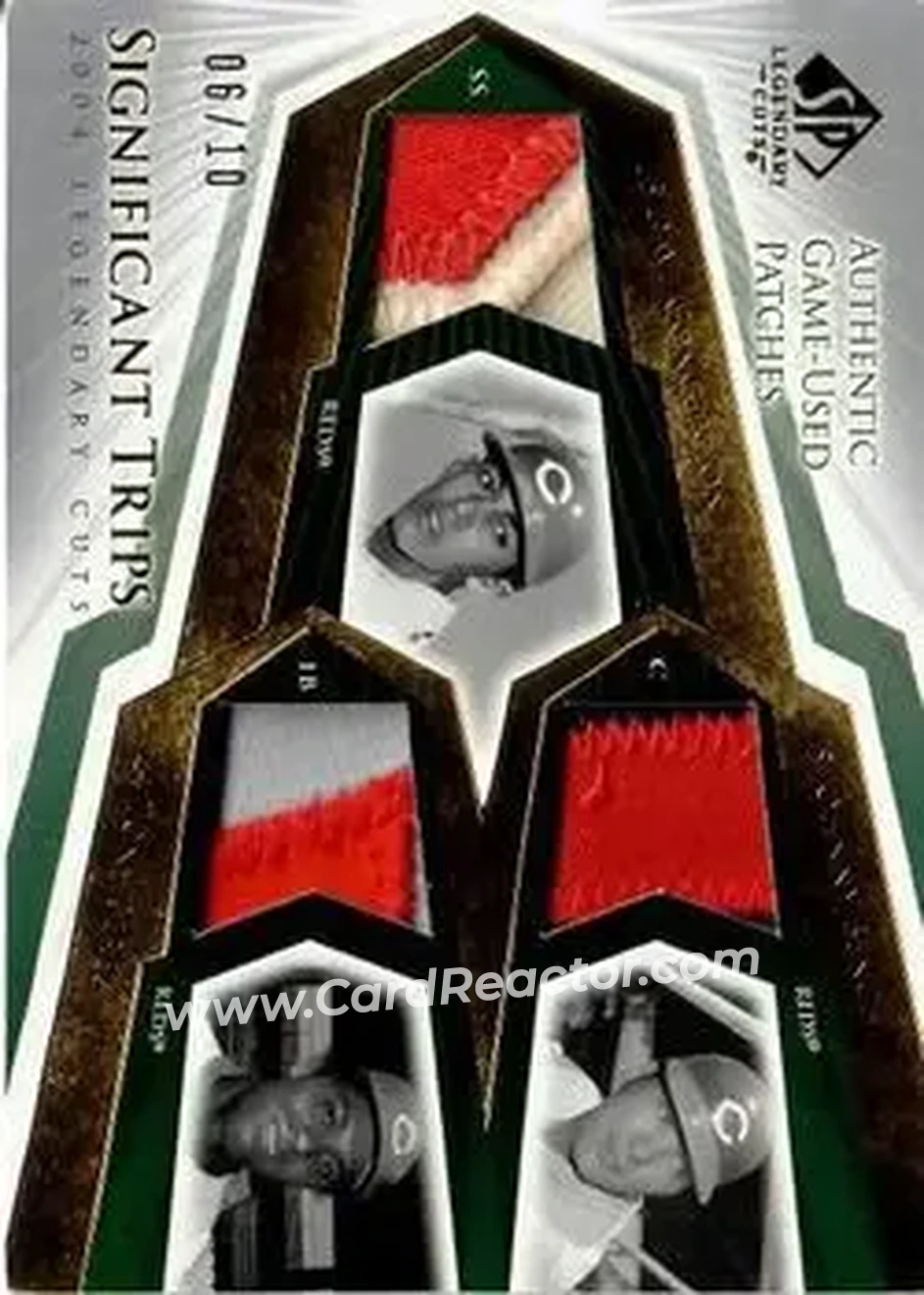 2004 SP Legendary Cuts - Significant Trips Patch #STP-CBP - Dave Concepcion - Johnny Bench - Tony Perez - Cincinnati Reds - Front