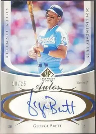 2004 SP Legendary Cuts - Ultimate Autos #UA-GB - George Brett - Kansas City Royals