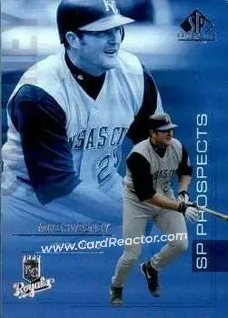 2004 SP Prospects #21 - Mike Sweeney - Kansas City Royals - Front 2004 SP Prospects #21 - Mike Sweeney - Kansas City Royals - Front