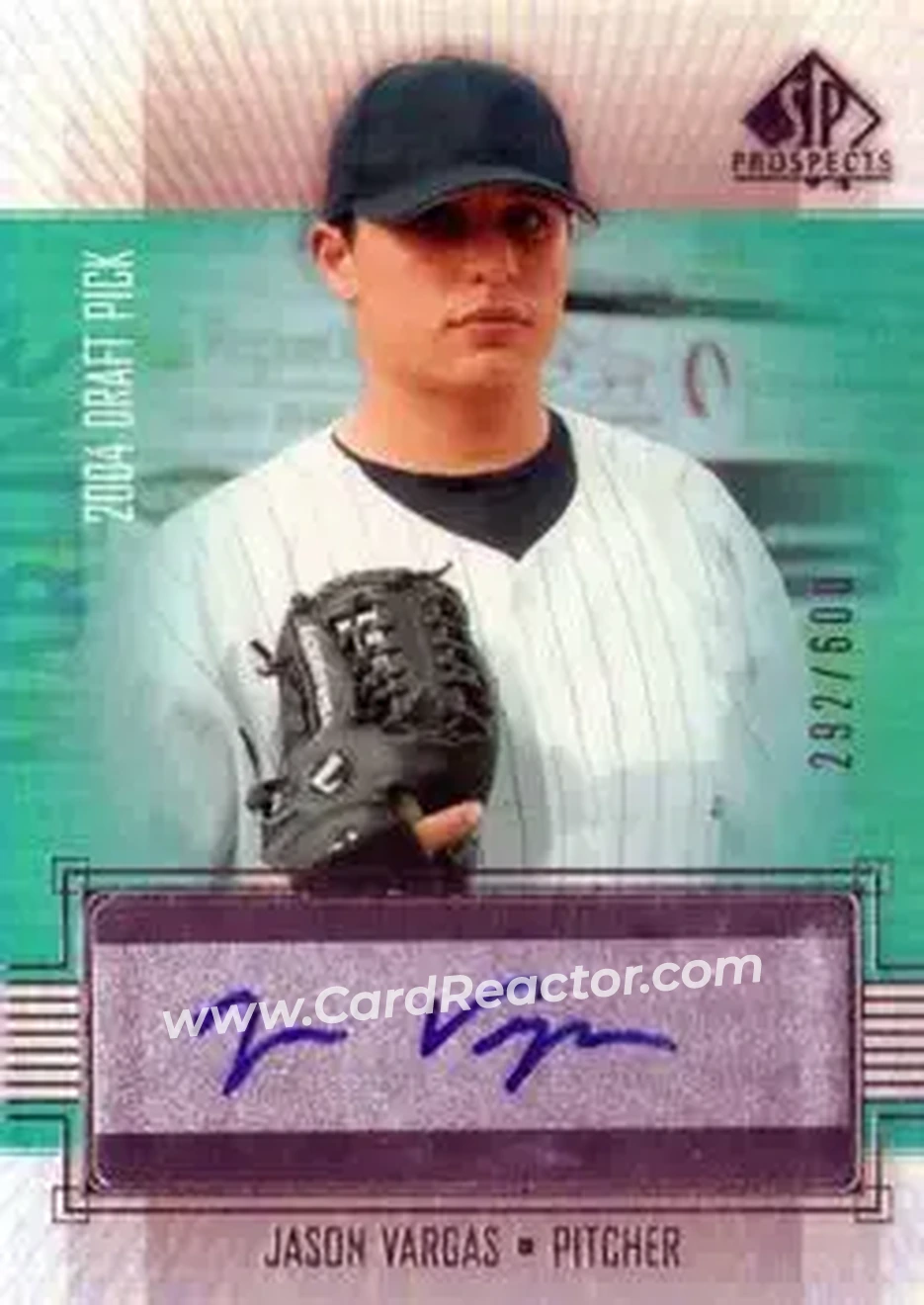 2004 SP Prospects #343 - Jason Vargas - Florida Marlins - Front 2004 SP Prospects #343 - Jason Vargas - Florida Marlins - Front