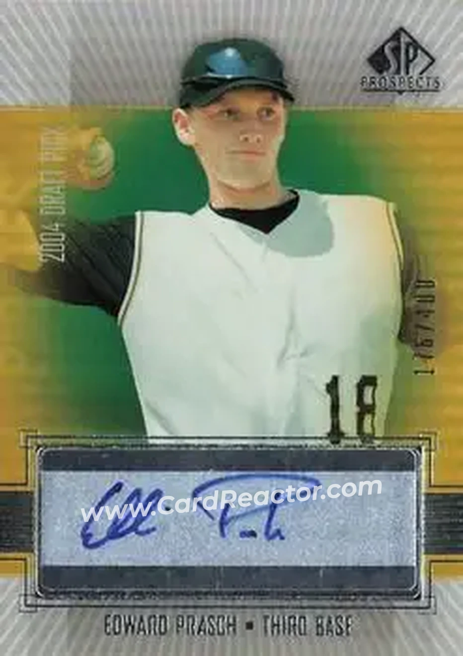 2004 SP Prospects #355 - Eddie Prasch - Pittsburgh Pirates - Front