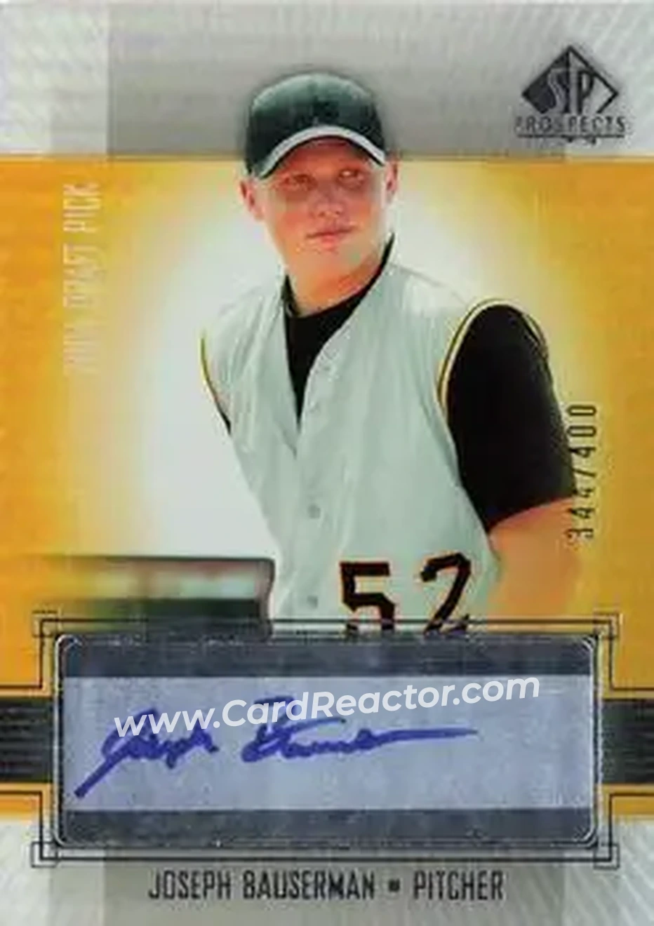 2004 SP Prospects #384 - Joe Bauserman - Pittsburgh Pirates - Front 2004 SP Prospects #384 - Joe Bauserman - Pittsburgh Pirates - Front