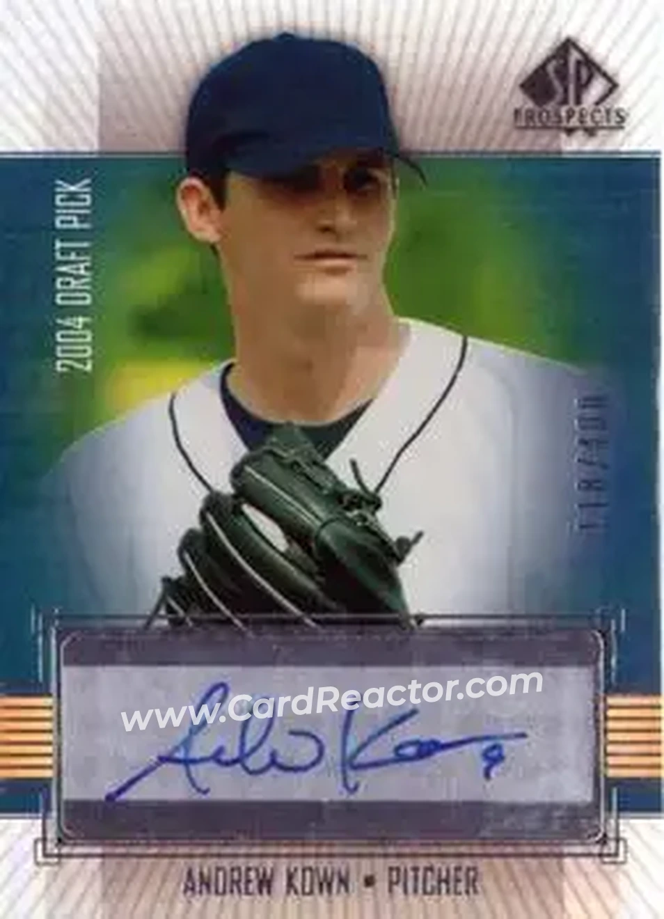 2004 SP Prospects #402 - Andrew Kown - Detroit Tigers - Front 2004 SP Prospects #402 - Andrew Kown - Detroit Tigers - Front