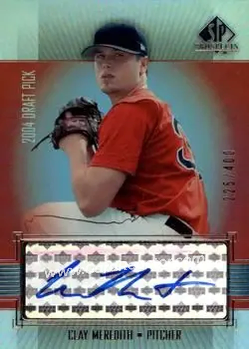 2004 SP Prospects - Autograph Bonus #CL - Cla Meredith - Boston Red Sox - Front