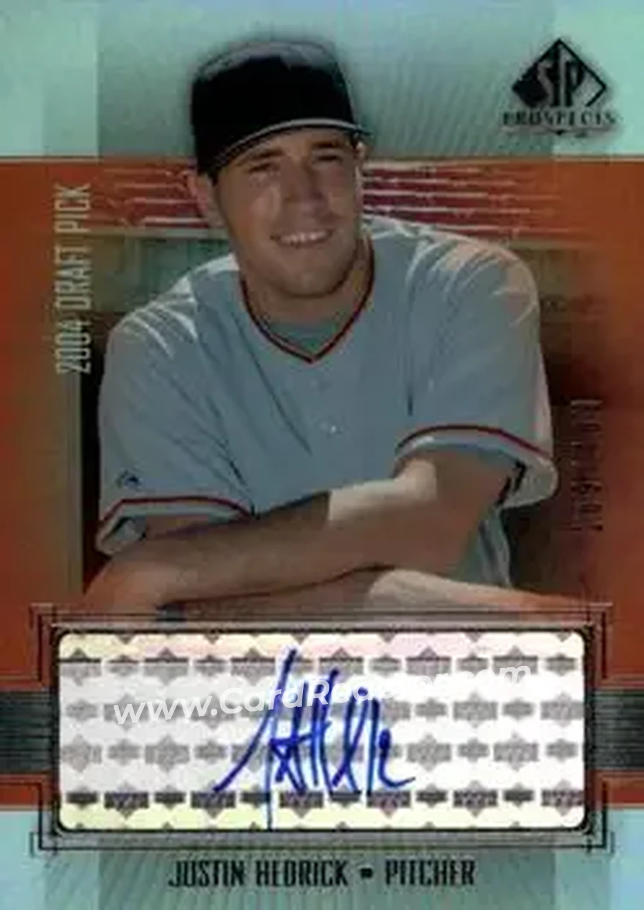 2004 SP Prospects - Autograph Bonus #HE - Justin Hedrick - San Francisco Giants - Front