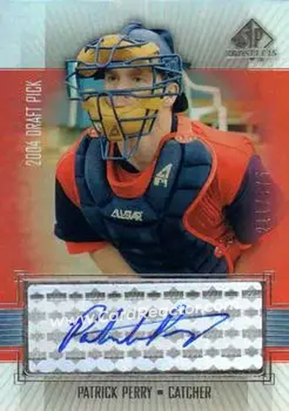 2004 SP Prospects - Autograph Bonus #PP - Patrick Perry - Boston Red Sox - Front