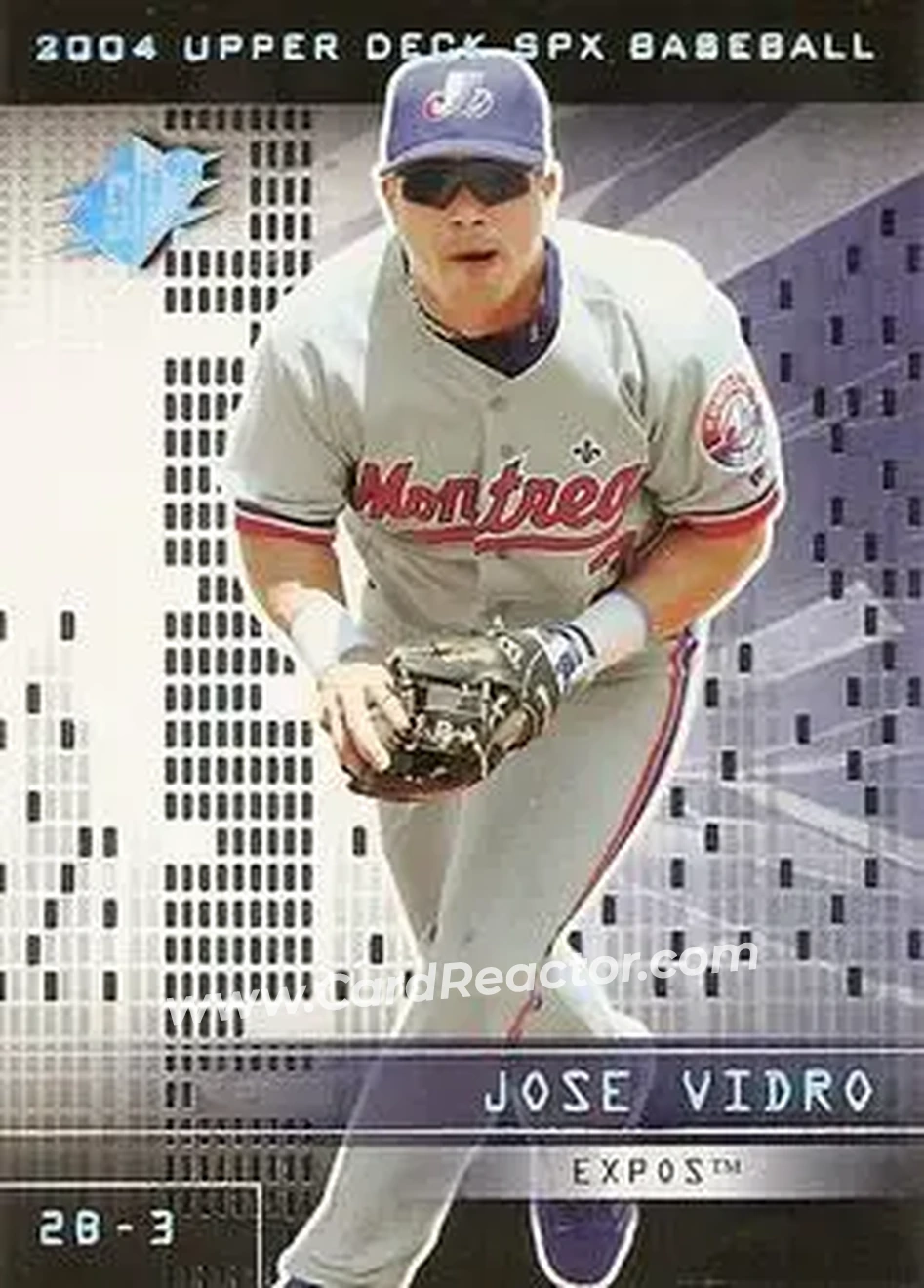 2004 SPx #22 - Jose Vidro - Montreal Expos - Front 2004 SPx #22 - Jose Vidro - Montreal Expos - Front