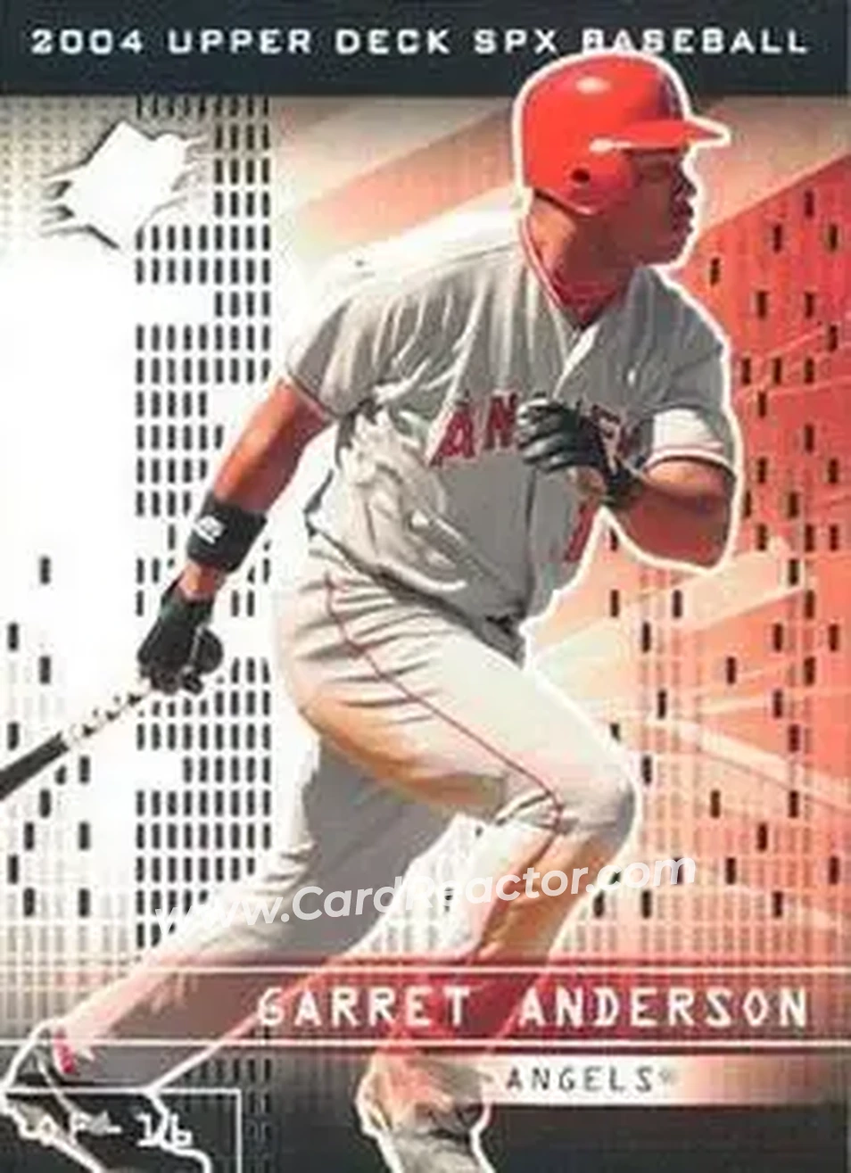 2004 SPx #45 - Garret Anderson - Anaheim Angels - Front