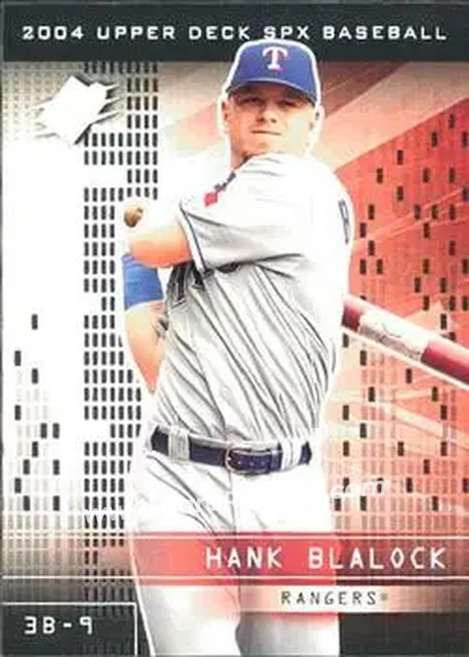 2004 SPx #50 - Hank Blalock - Texas Rangers - Front 2004 SPx #50 - Hank Blalock - Texas Rangers - Front