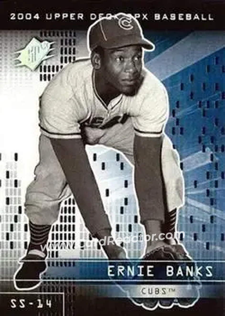 2004 SPx #106 - Ernie Banks - Chicago Cubs - Front 2004 SPx #106 - Ernie Banks - Chicago Cubs - Front