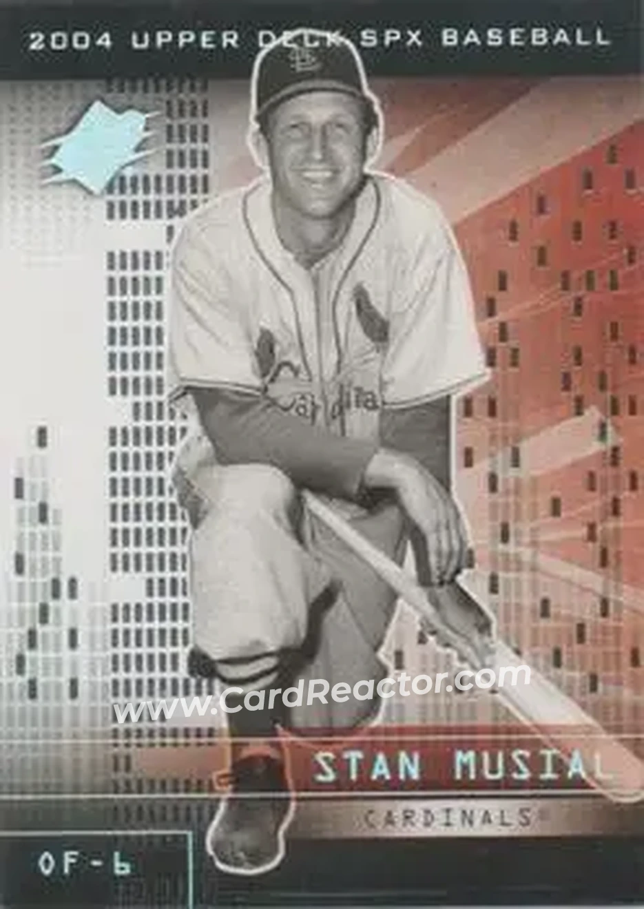 2004 SPx #108 - Stan Musial - St. Louis Cardinals - Front 2004 SPx #108 - Stan Musial - St. Louis Cardinals - Front