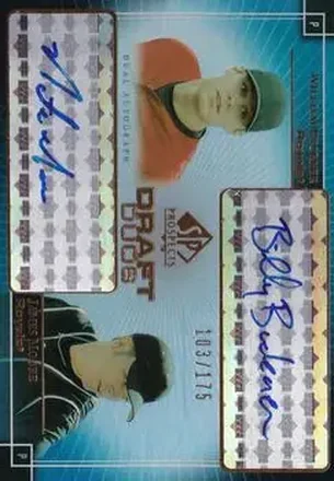 2004 SP Prospects #DD-BM Draft Duos Dual Autographs Billy Buckner - James Moore