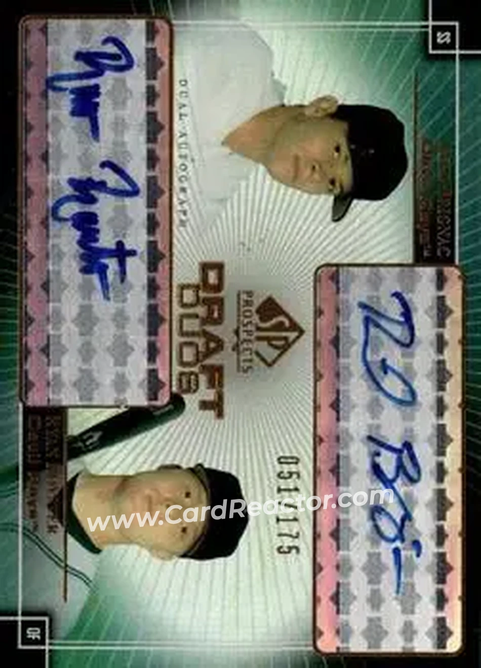 2004 SP Prospects - Draft Duos Dual Autographs #DD-BR - Reid Brignac - Ryan Royster - Tampa Bay Devil Rays - Front