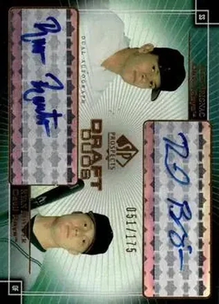 2004 SP Prospects #DD-BR Draft Duos Dual Autographs Reid Brignac - Ryan Royster