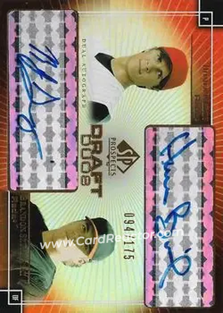 2004 SP Prospects - Draft Duos Dual Autographs #DD-BS - Homer Bailey - Brandon Szymanski - Cincinnati Reds - Front