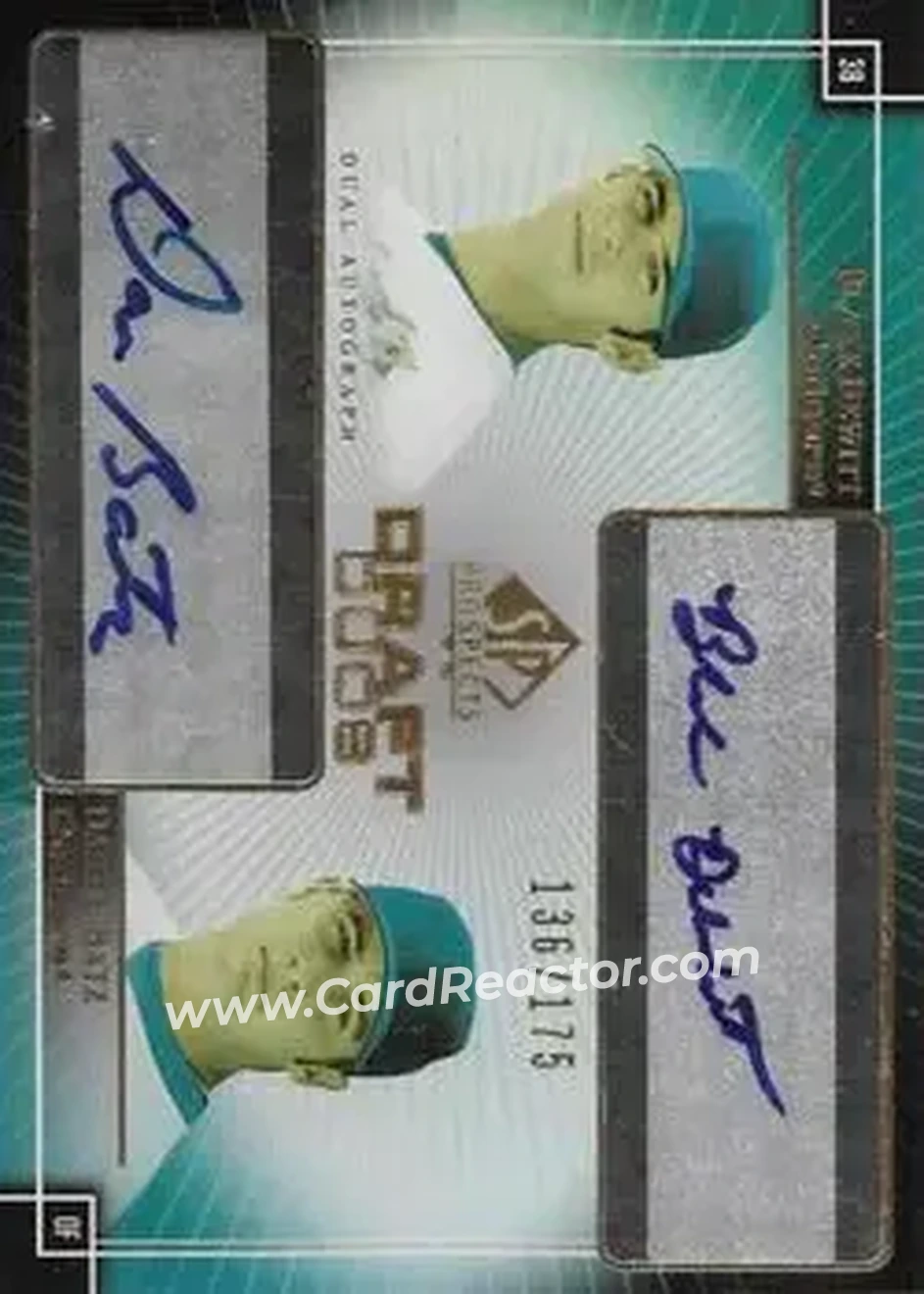 2004 SP Prospects - Draft Duos Dual Autographs #DD-DB - Blake Dewitt - Daniel Batz - Los Angeles Dodgers - Front